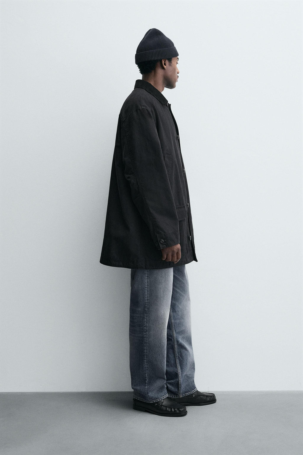 DENIM TRENCH COAT WITH CONTRAST COLLAR - Zara фото 4