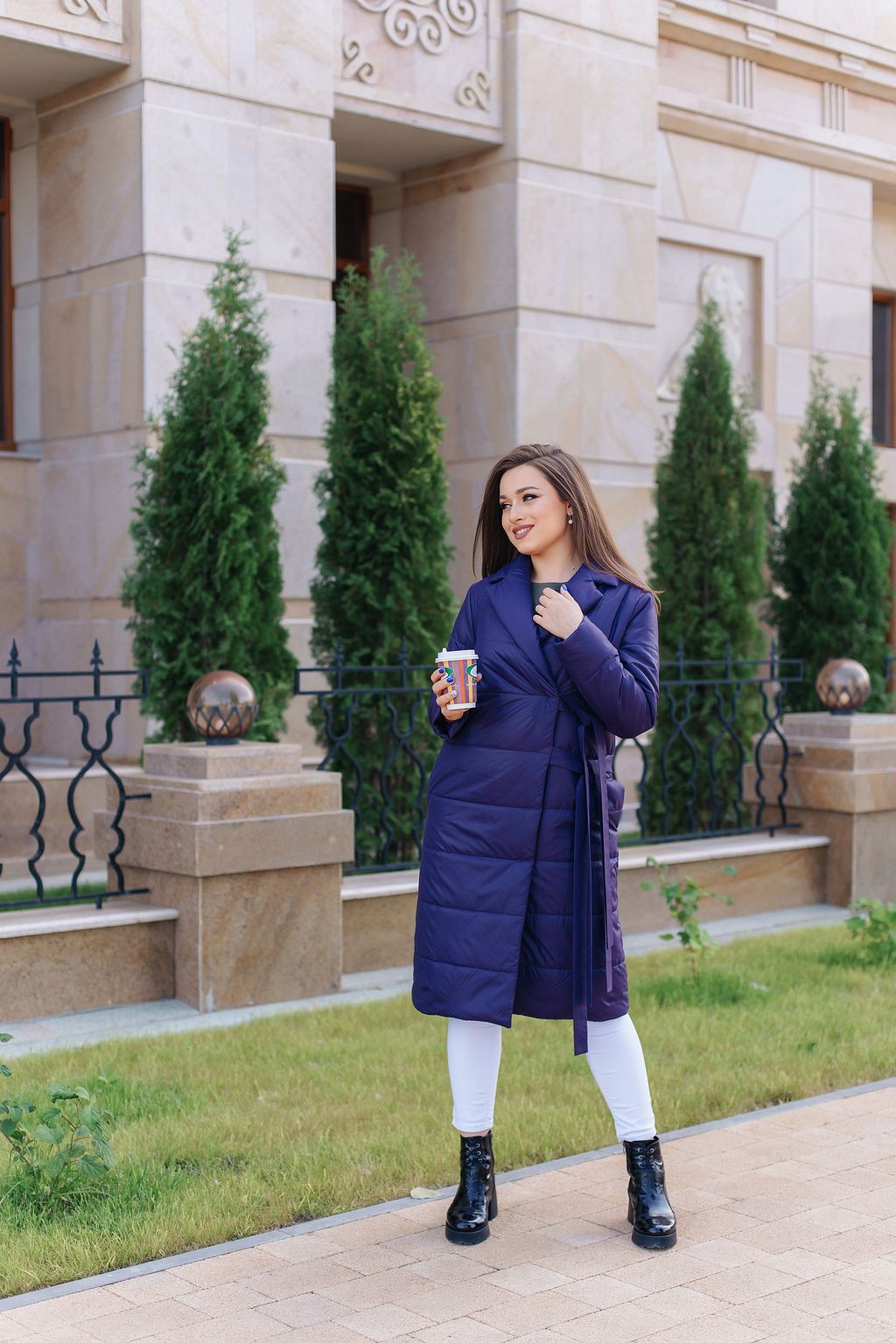 Пальто женское демисезонное 21550 (фиолет) - Kankan фото 2