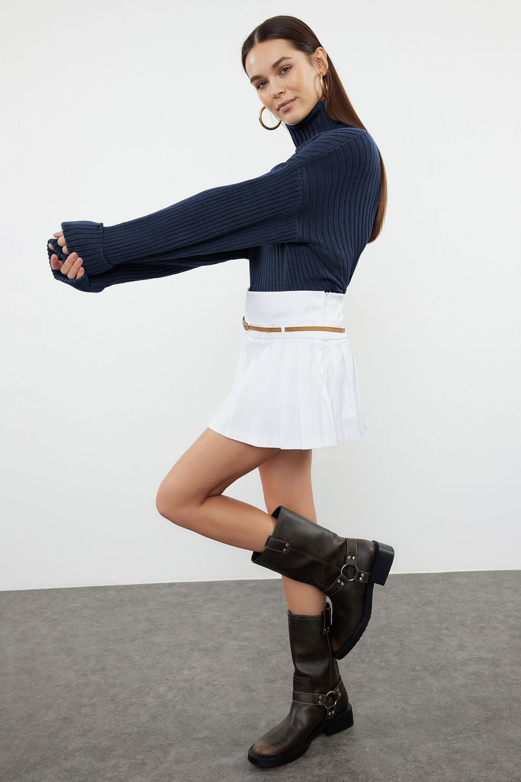 Haki Crop Basic Triko Kazak TWOAW22KZ0223 - Trendyolmilla фото 25