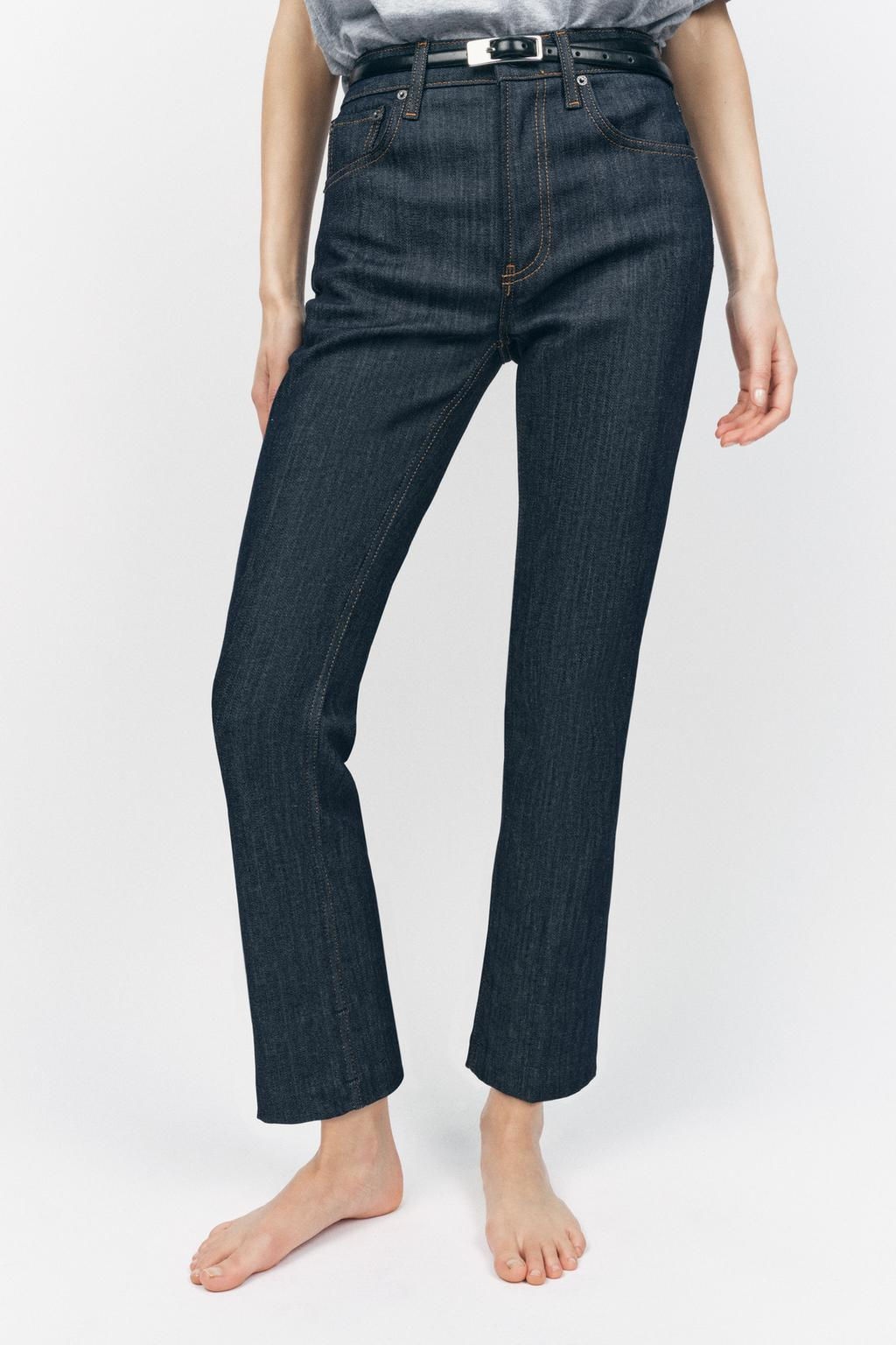 ZW COLLECTION HIGH-WAIST BOOTCUT CROPPED JEANS - Zara фото 29