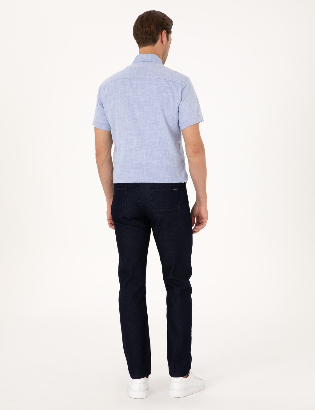 Koyu Lacivert Straight Fit Jean Pantolon