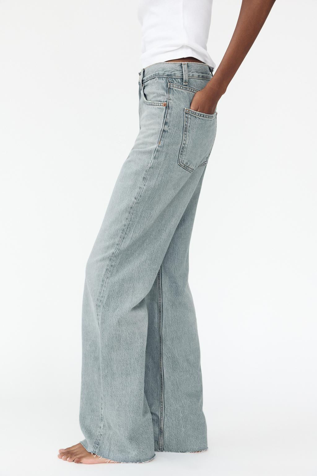 TRF WIDE-LEG HIGH-WAIST FULL LENGTH JEANS - Zara фото 3