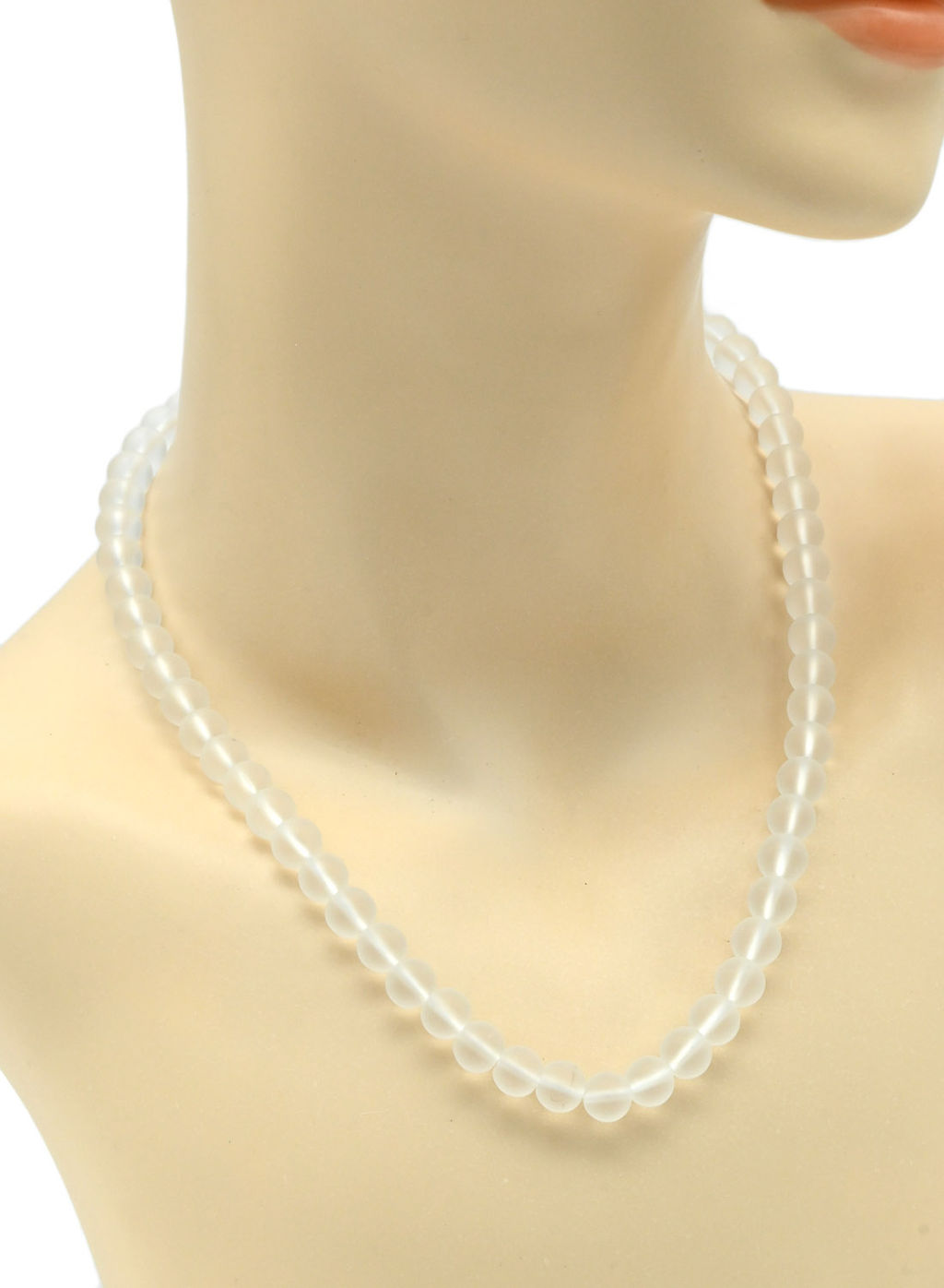 Бусы шарик 8мм из хрусталя матового искусственного, 46см