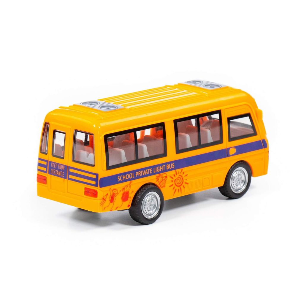 Школьный автобус, автомобиль инерционный (со светом и звуком) (в коробке) - Полесье фото 4