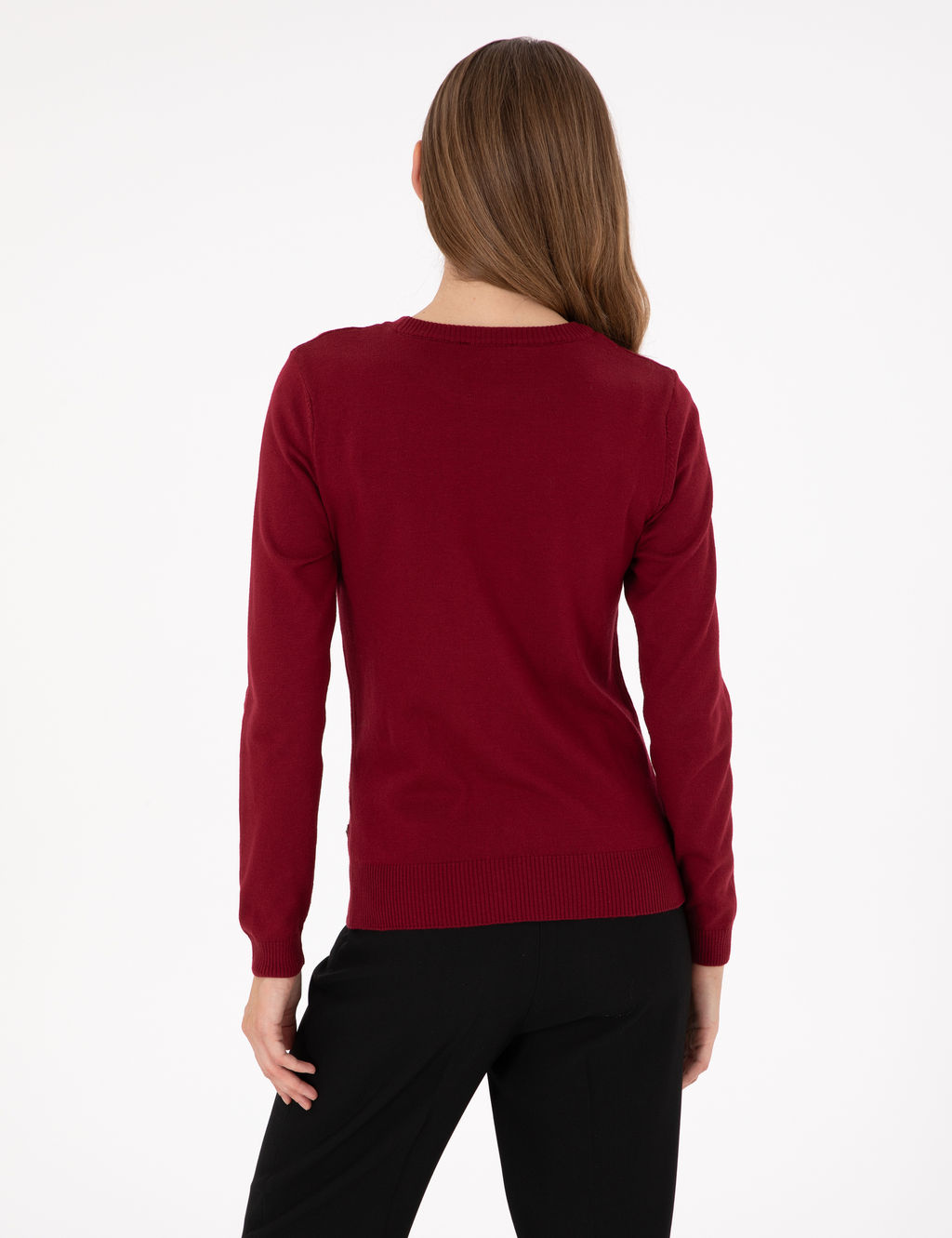 Bordo Slim Fit Basic Kazak