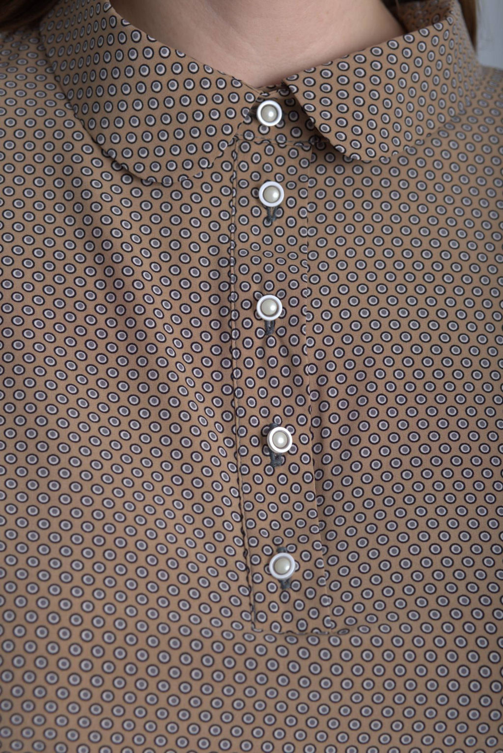 Платье ANELLI 670 беж/горох