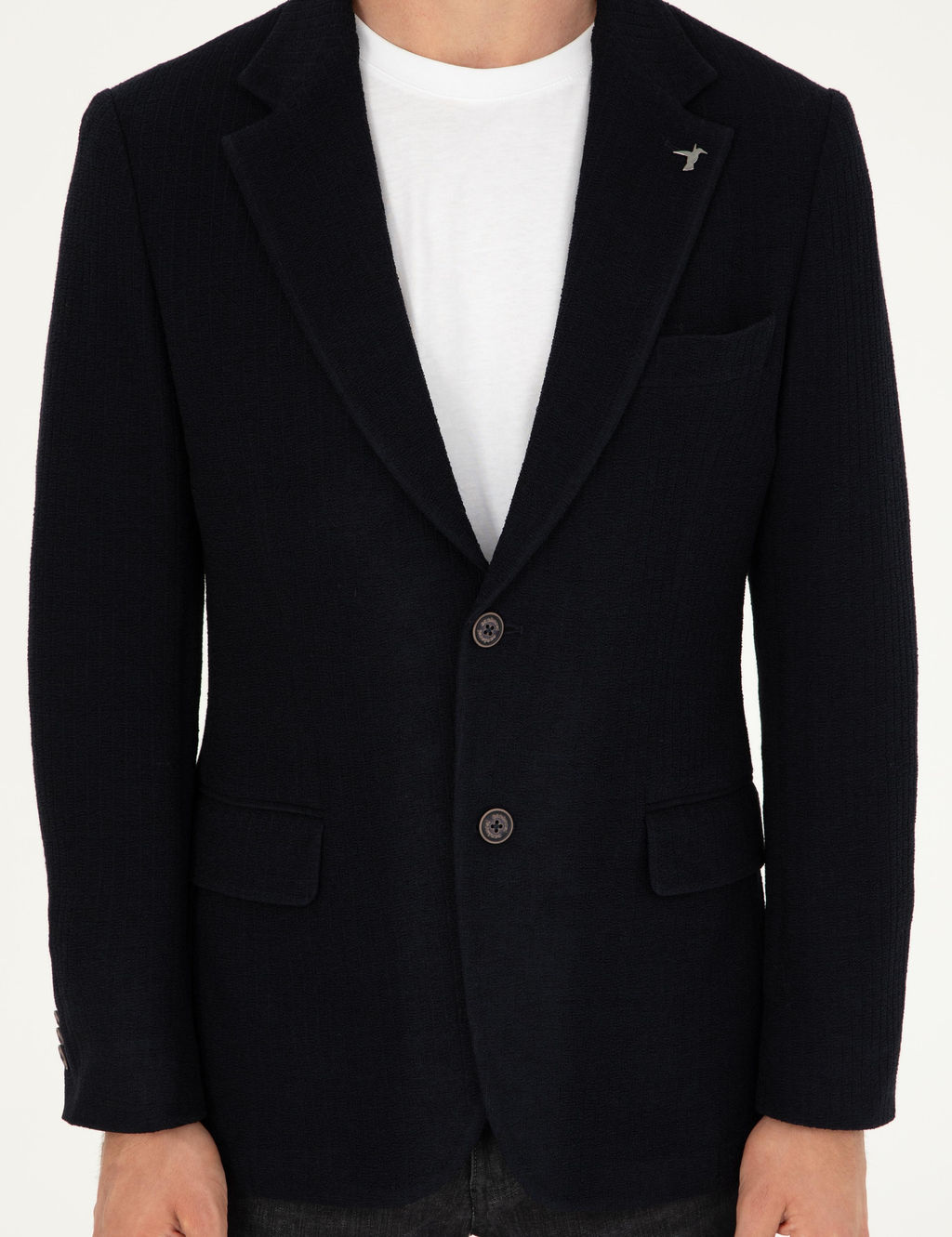 Темно-синяя приталенная куртка - Cacharel фото 7