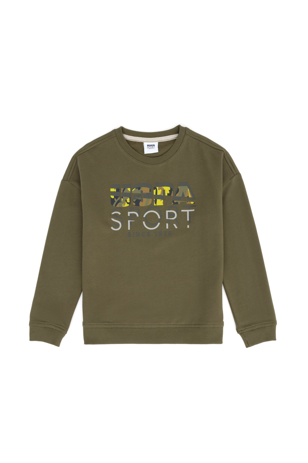 U. S. Polo Assn Детская толстовка цвета хаки с круглым вырезом - U.s. polo assn фото 13