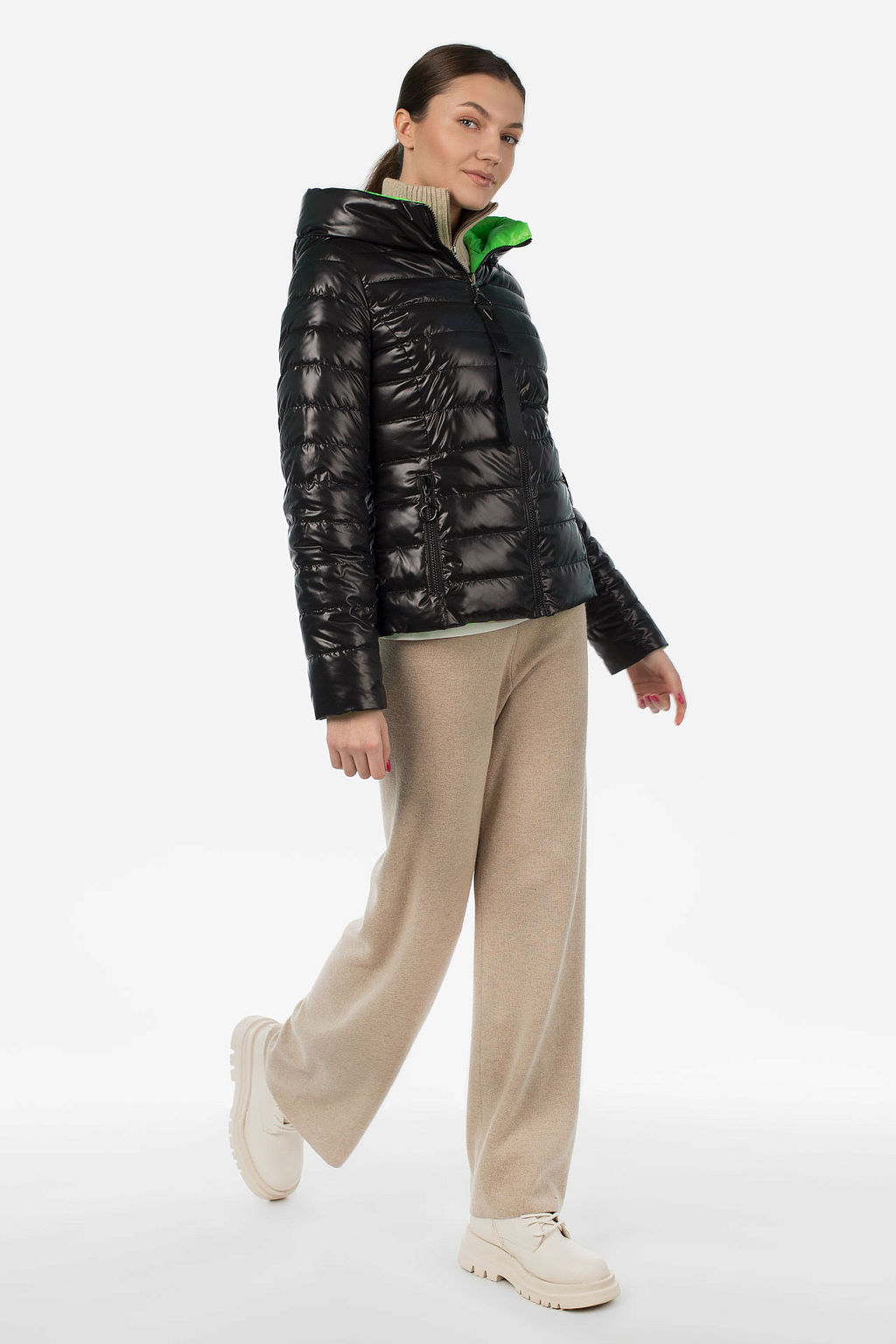 04-2883 Куртка женская демисезонная (G-loft 100) двусторонняя - El podio фото 5