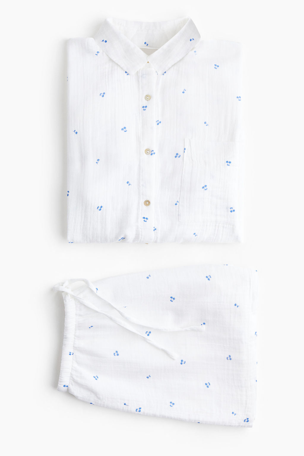 Camisa y pantal?n corto de pijama - H&m фото 15