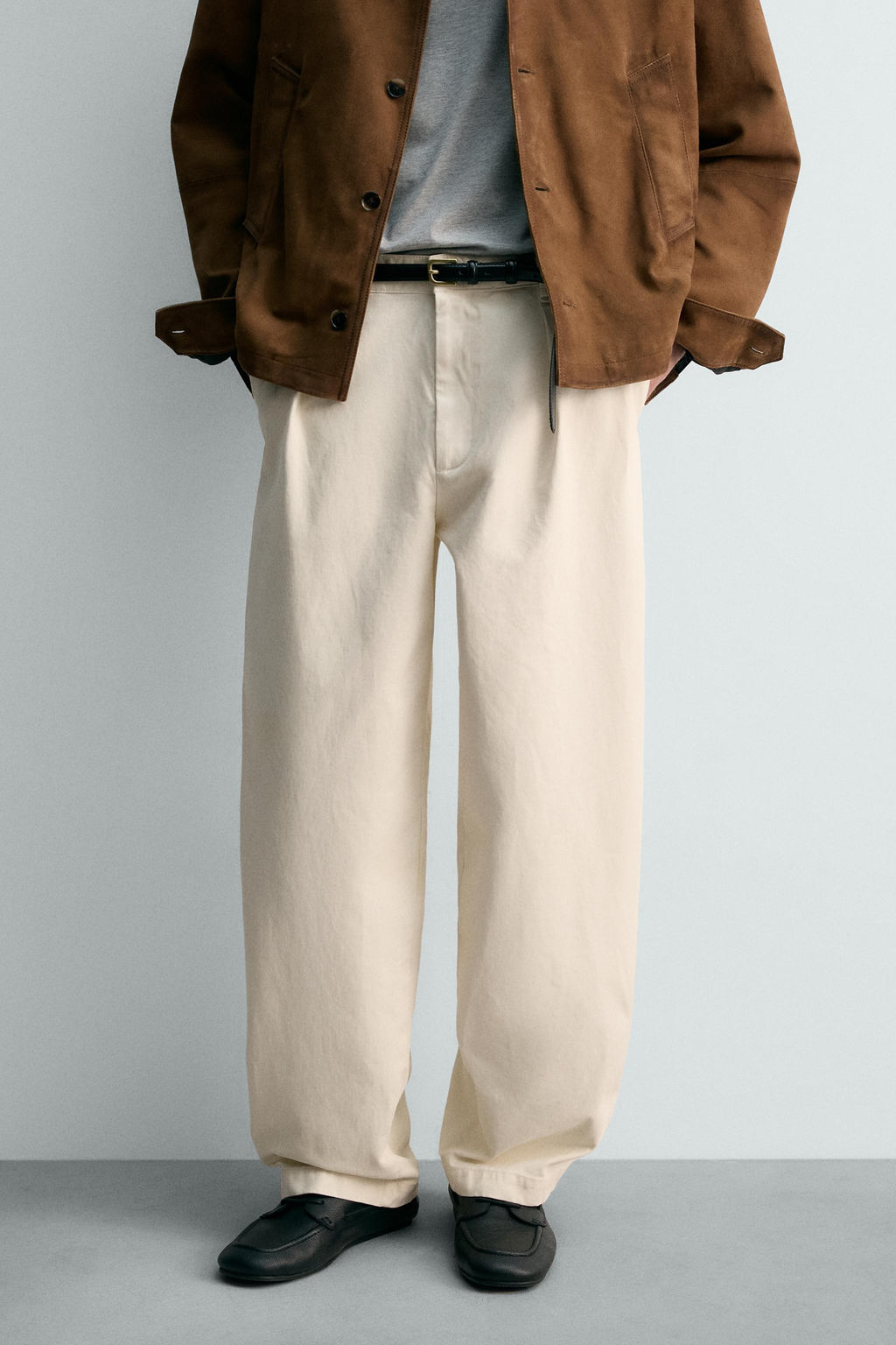 LIMITED EDITION RELAXED FIT PLEATED TROUSERS - Zara фото 19
