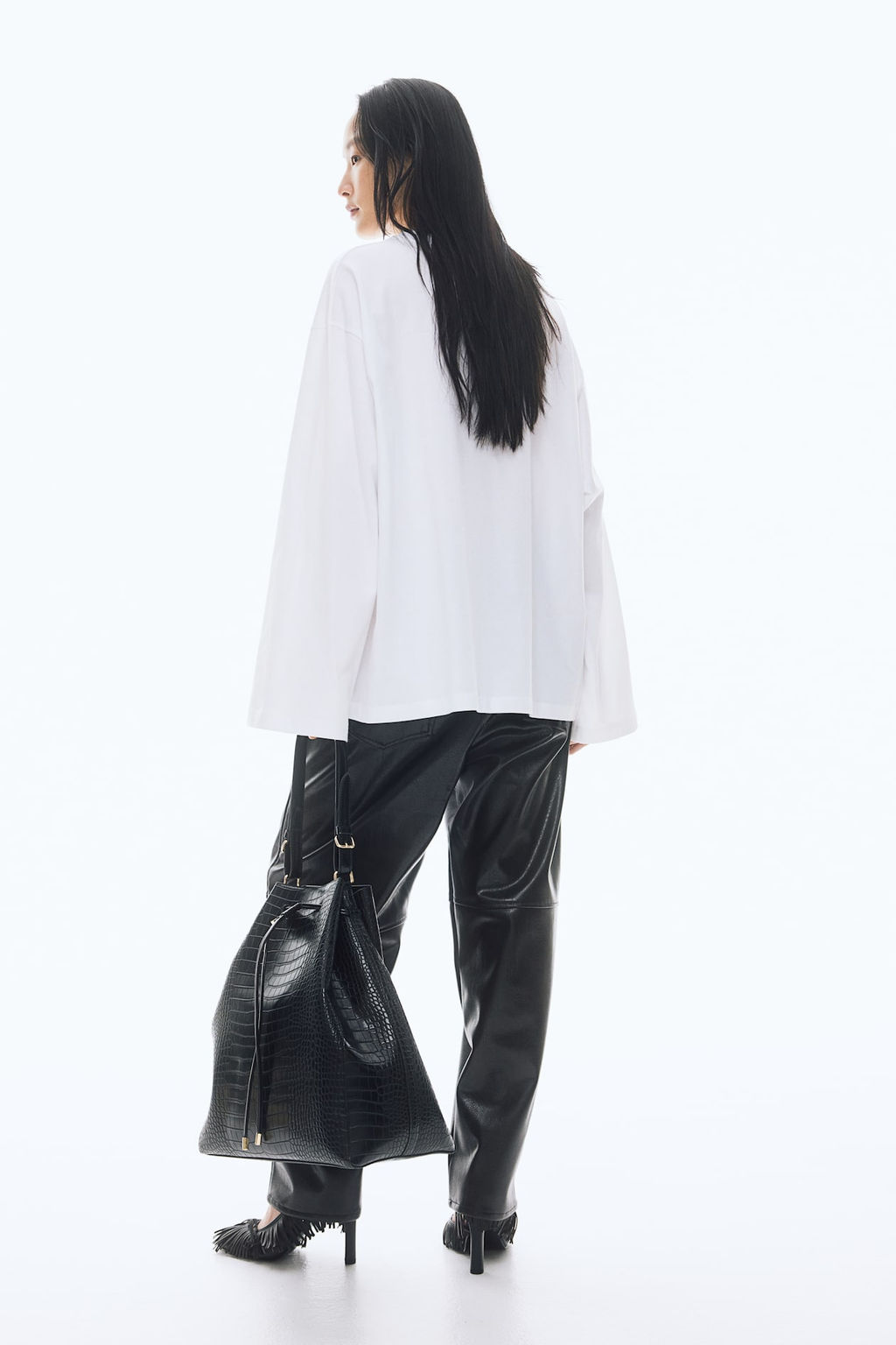 Top de algodon de corte holgado - H&m фото 4