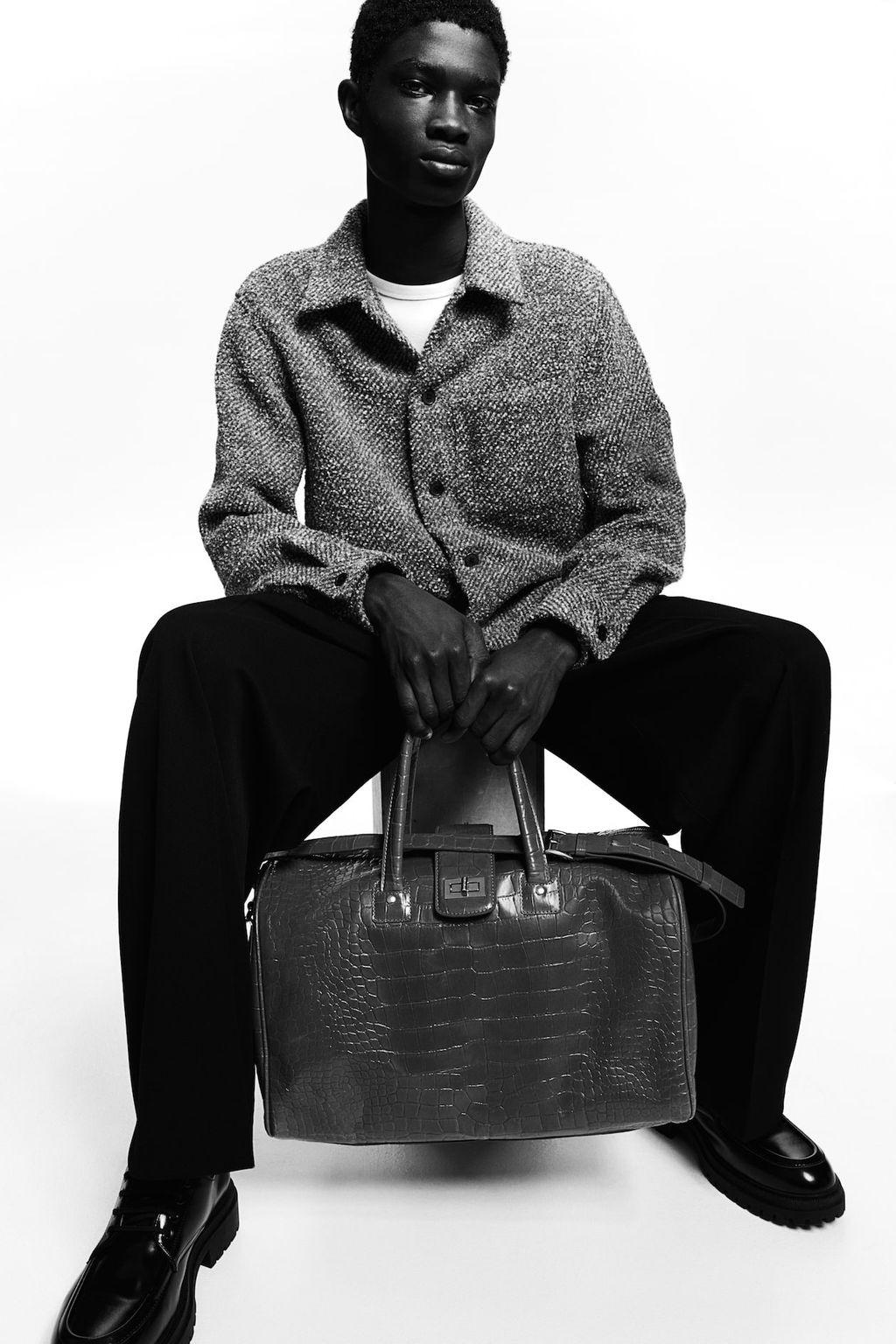 Bolsa de fin de semana en piel - H&m фото 2