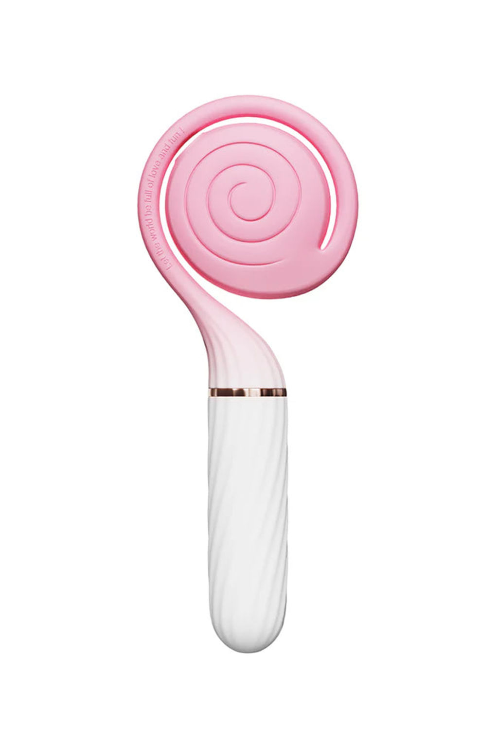 Вибратор с вакуумным стимулятором OTOUCH Lollipop Dual Stimulation, силикон, бело-розовый, 20 см