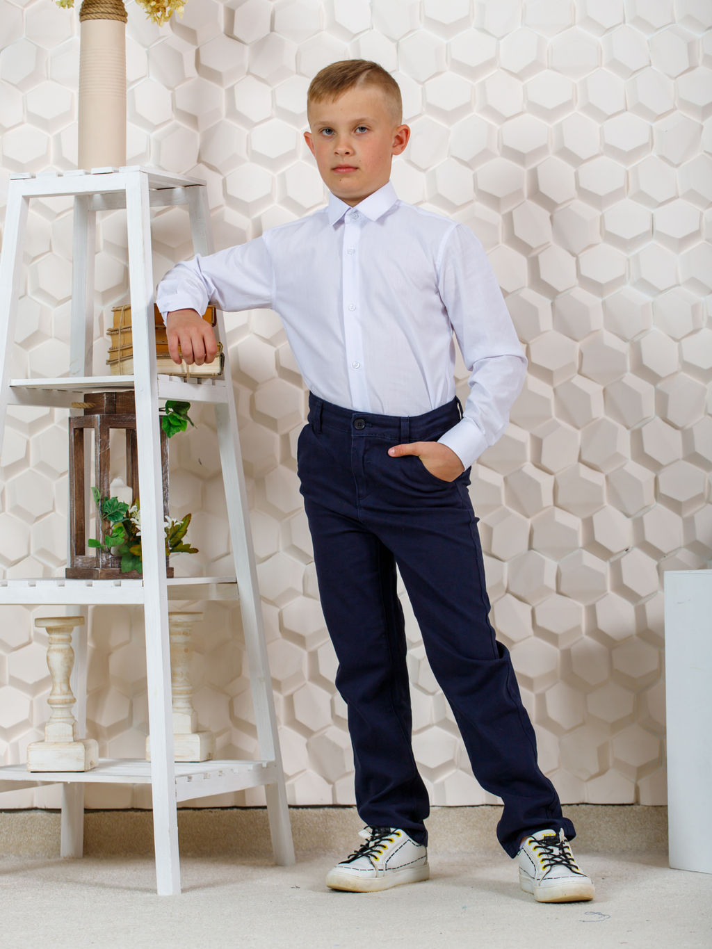 Брюки чиносы Александр синий - Ладошки фото 3