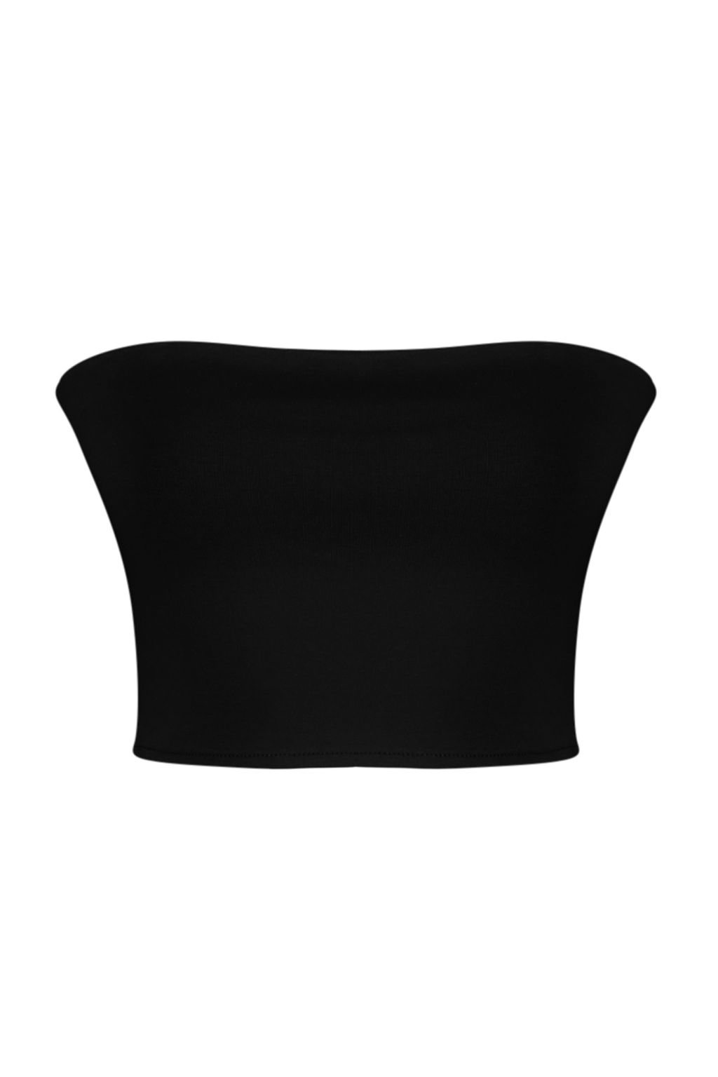 Trendyolmilla Ekru Fitted Straplez Yaka Crop Esnek Orme Bluz TWOSS24BZ00055 фото 16