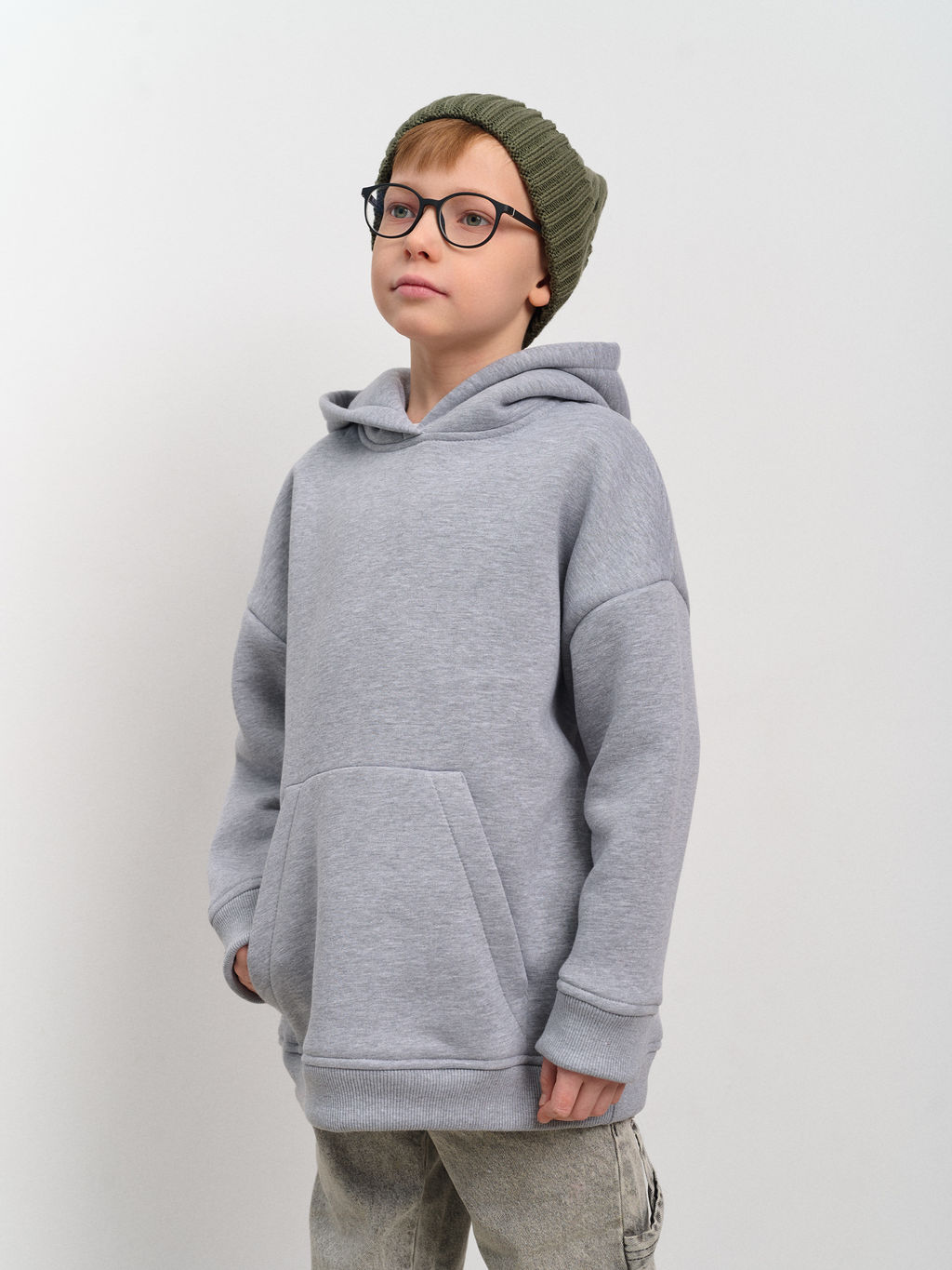 Толстовка с капюшоном для мальчика "Basic" меланж