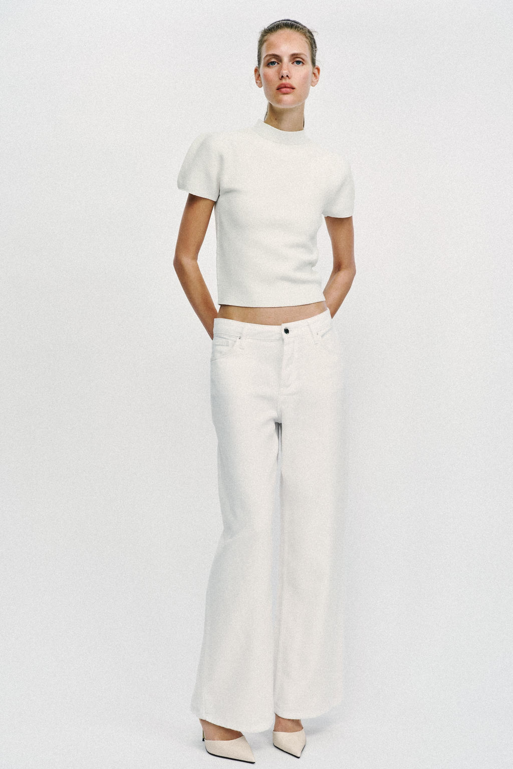 ZAPATO DESTALONADO RELIEVE / Blanco Crudo - Zara фото 2