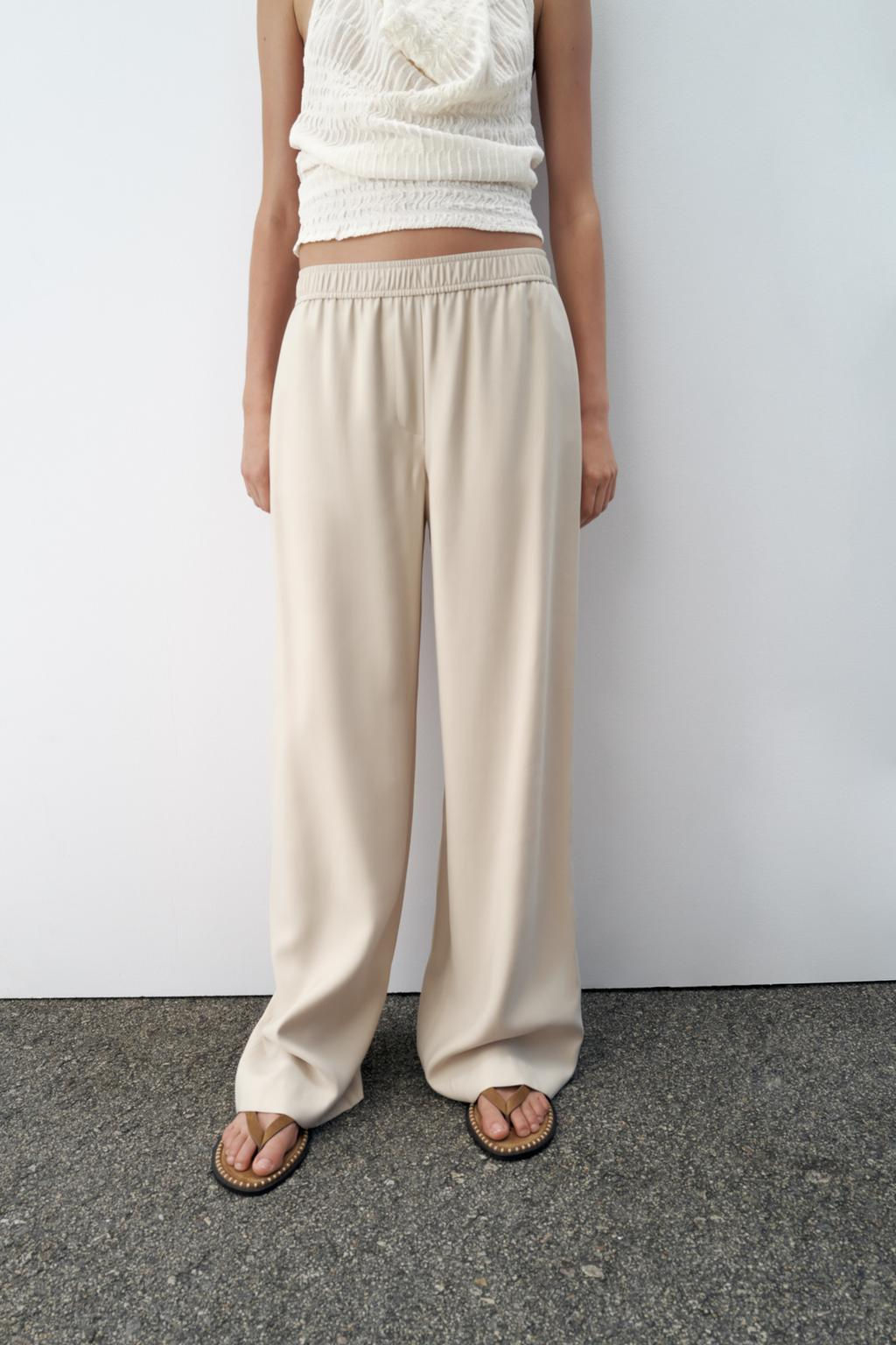 FLOWING WIDE-LEG TROUSERS - Zara фото 3