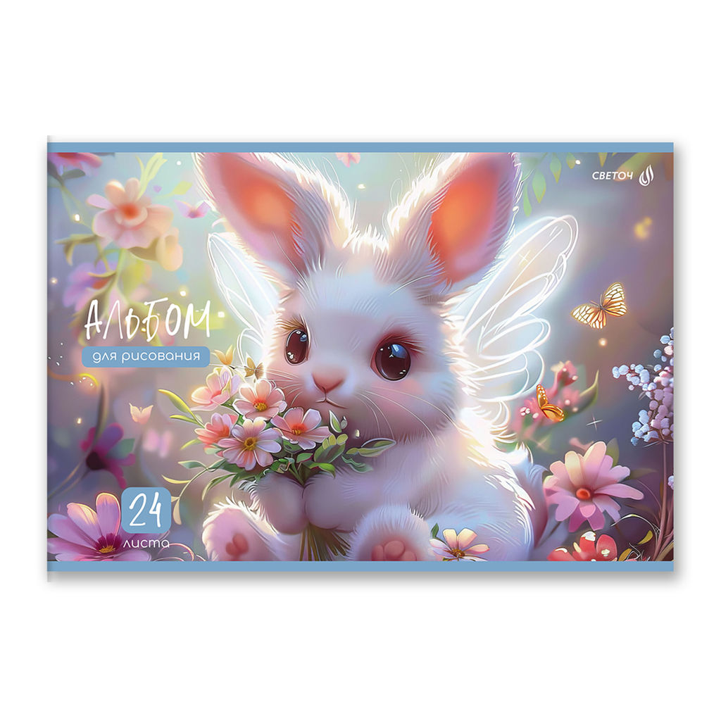 Светоч А254 Альбом для рисования 100 г/м2 A4 29.5 х 20.2 см 24 л. на скобе 5 шт. 01697 Сказочный пейзаж