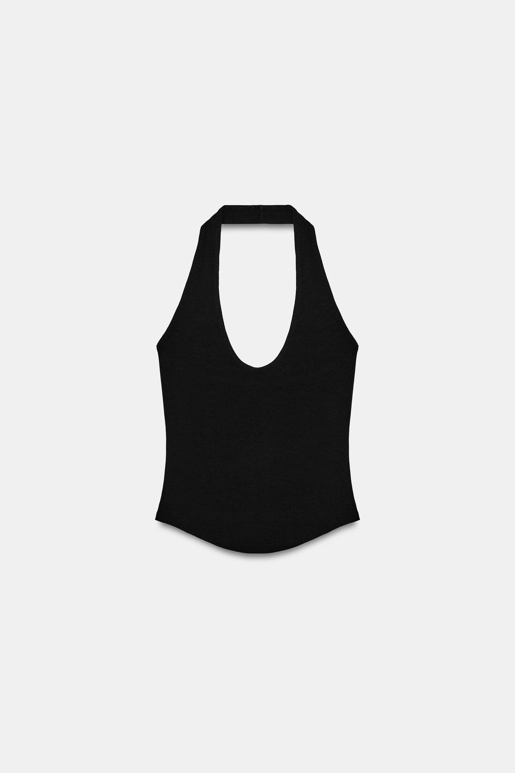 TOP HALTER BAJO REDONDEADO / Negro - Zara фото 5