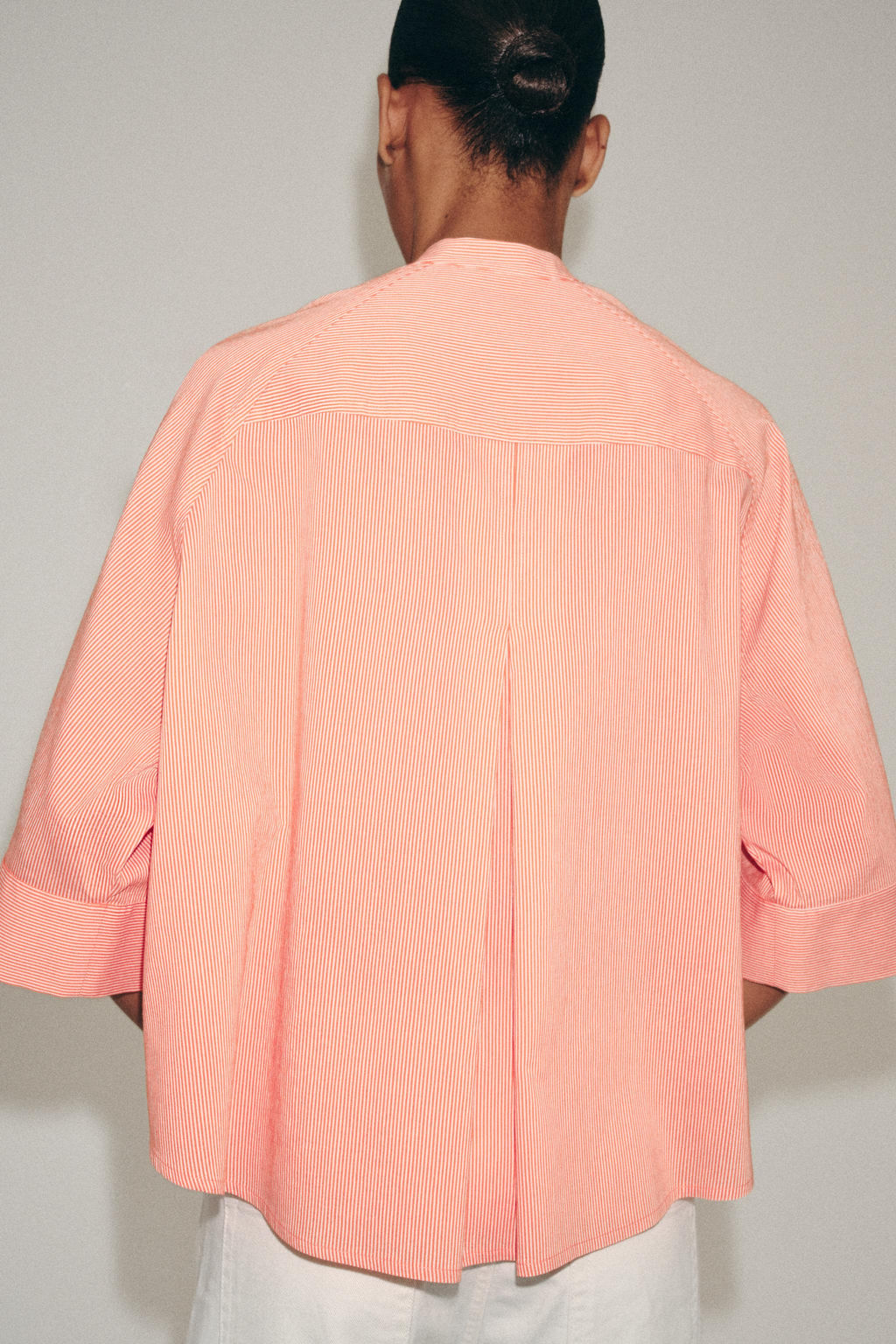 CAMISA ASIM?TRICA RAYAS ZW COLLECTION / Mandarina - Zara фото 3