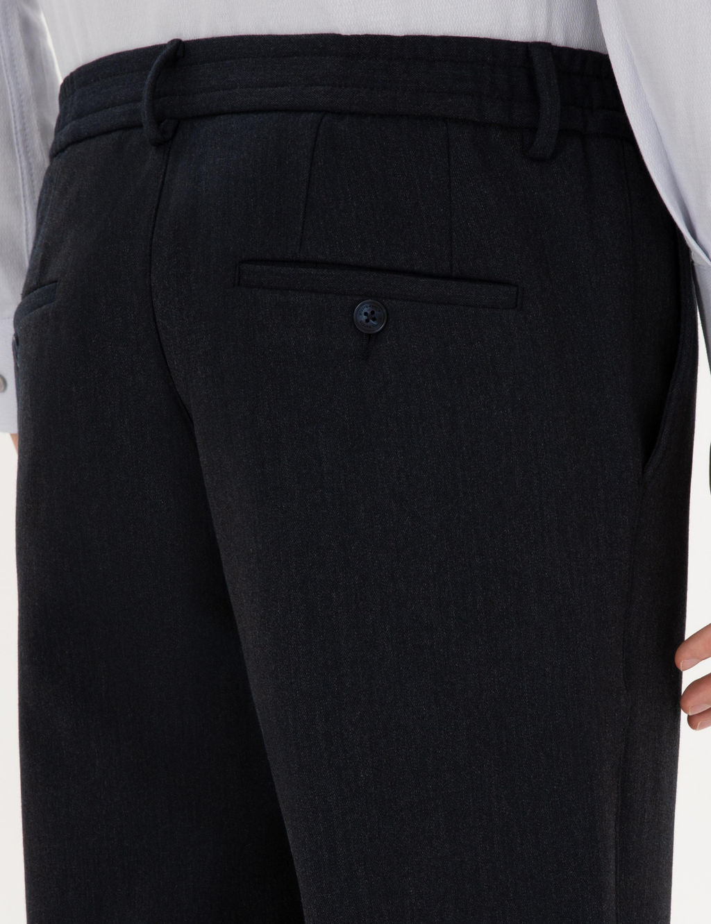 Lacivert Slim Fit Flanel Dokulu Kuma_ Pantolon - Pierre cardin фото 6