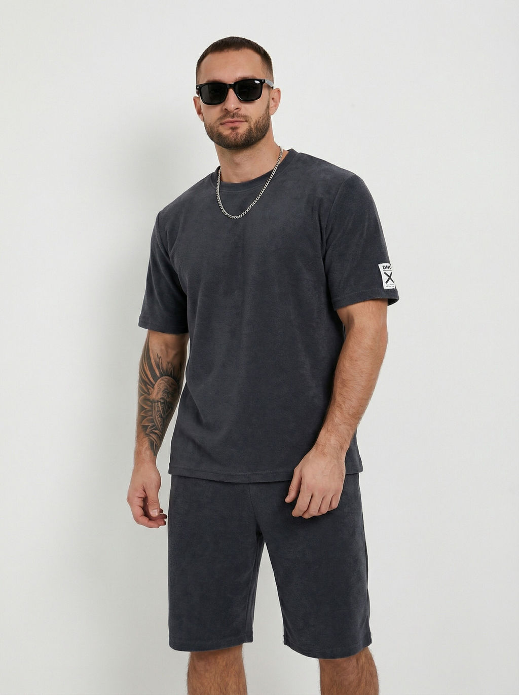 Костюм мужской махра "АНТОНИО" ГРАФИТ