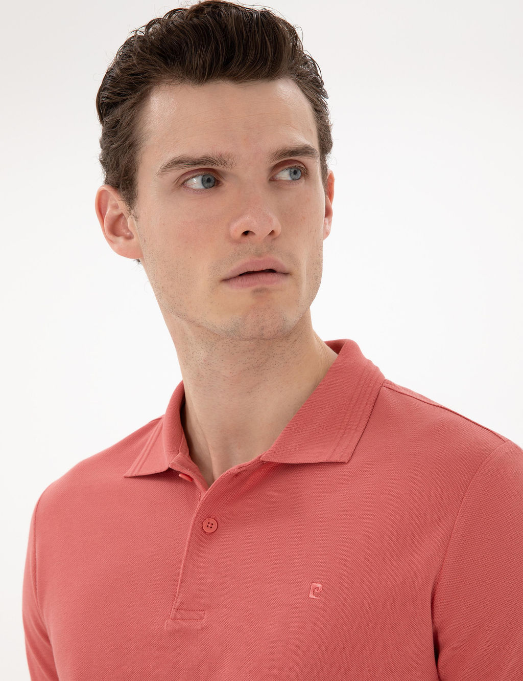 Mercan Slim Fit %100 Pamuk Polo Yaka Basic Ti__rt