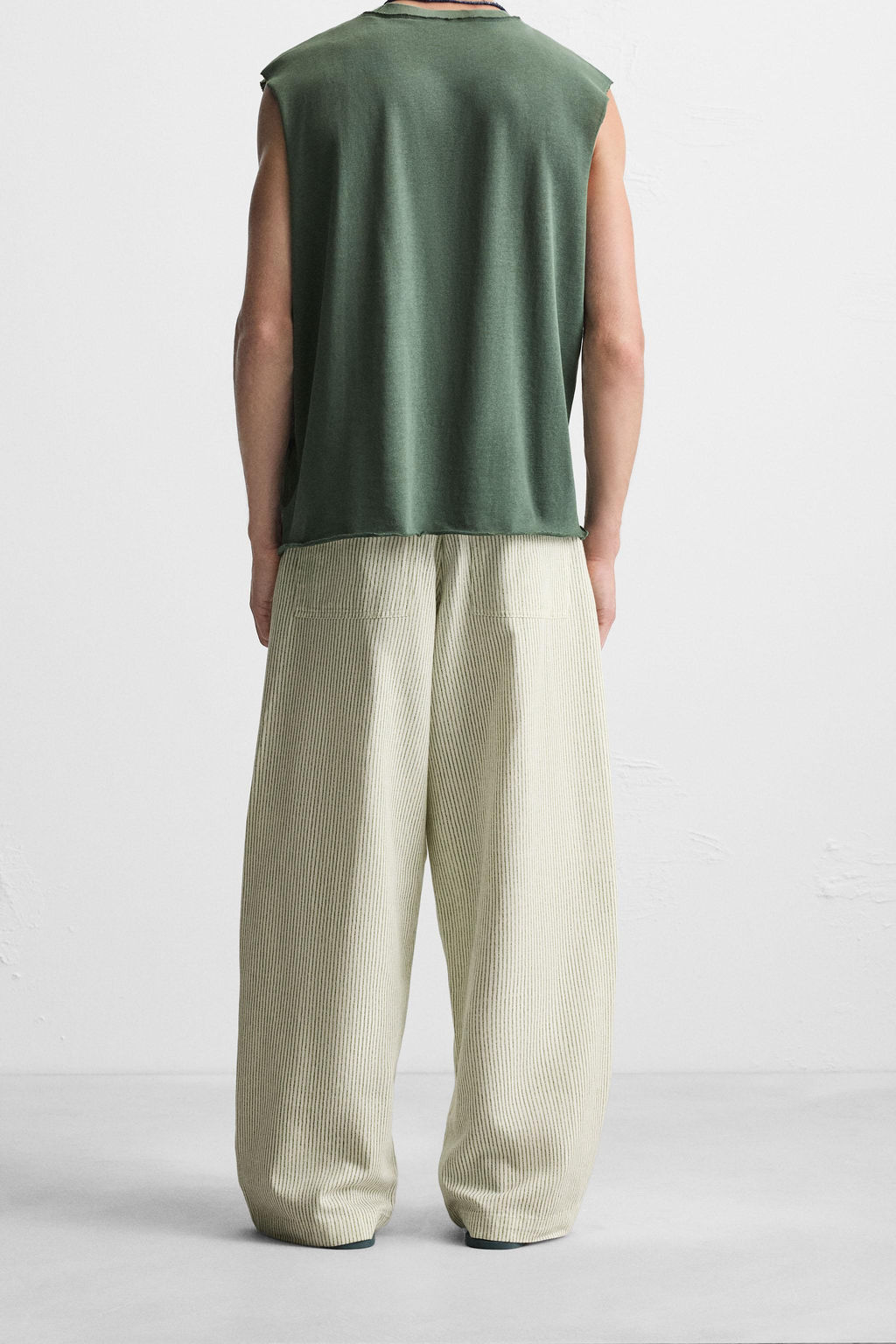 STRIPED BAGGY FIT TROUSERS - Zara фото 3