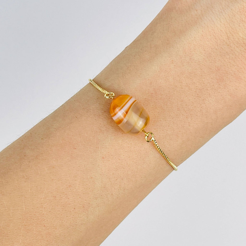 Браслет регулируемый с Агатом - Радуга самоцветов фото 2