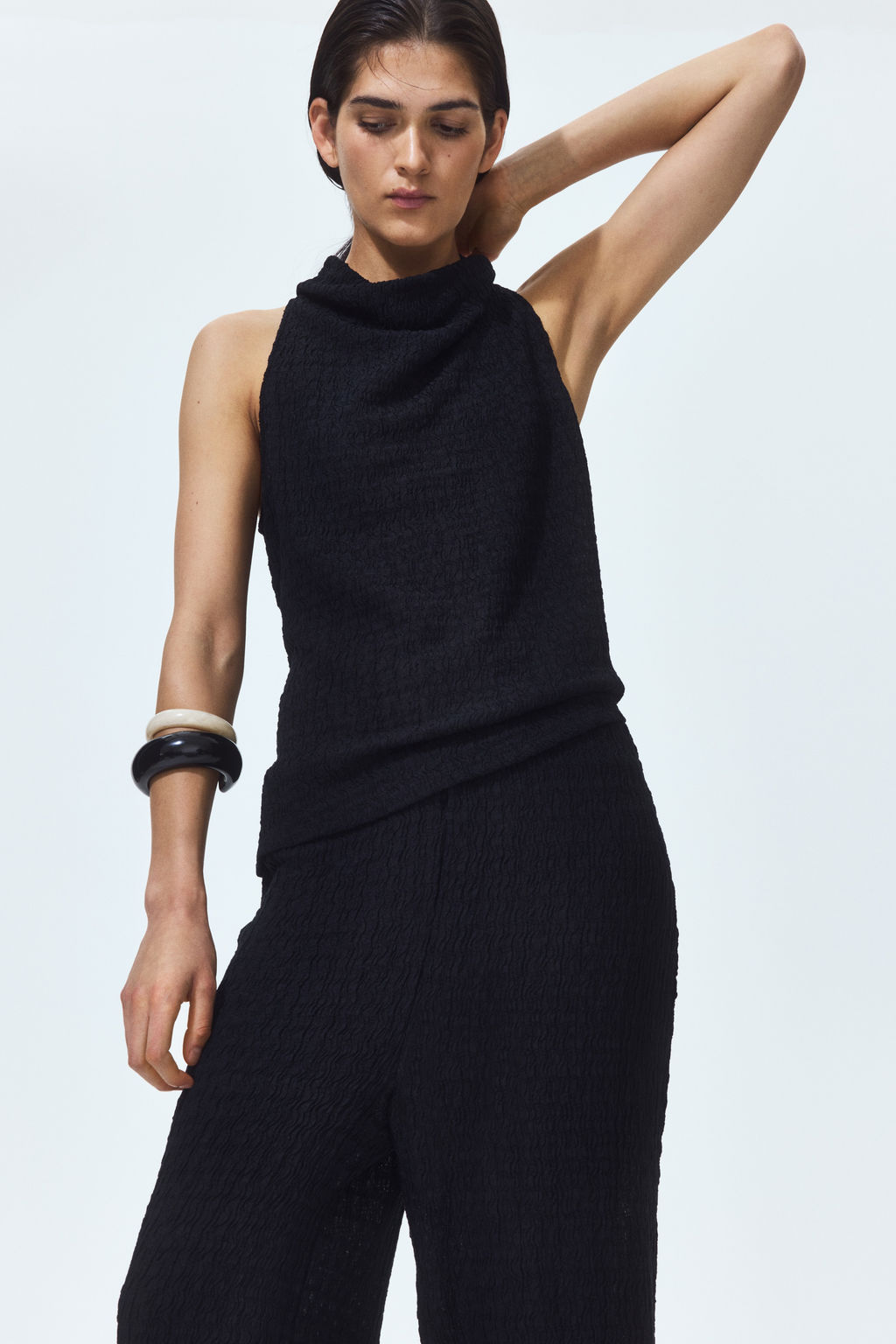 Pantal?n amplio con efecto arrugado - H&m фото 5