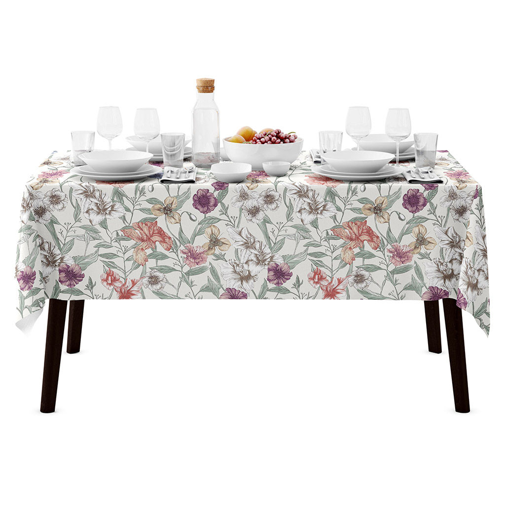 Скатерть 145х145см Марина Дор, длина стола до 110см, на 4 персоны, рогожка, хлопок Премиум 186г/м2, упаковка классическая 28х41см, Домашняя мода (Россия)  фото 3