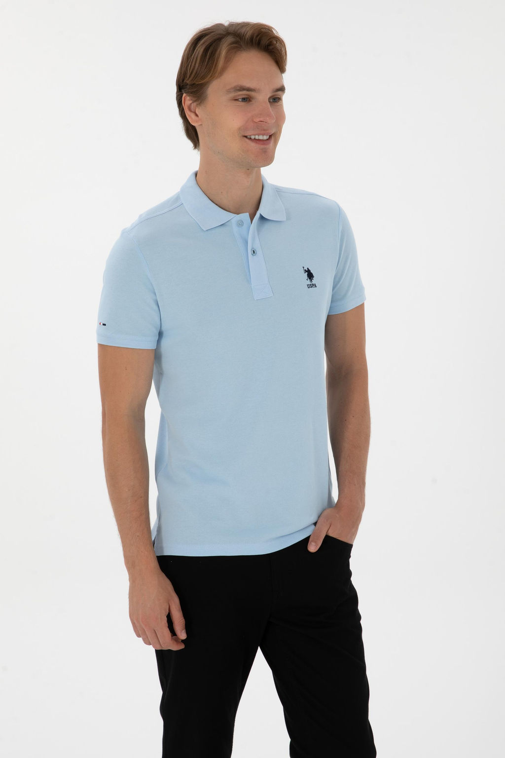Erkek A__k Mavi Basic Ti__rt Sepette S_rpriz _ndirim - U.s. polo assn фото 3