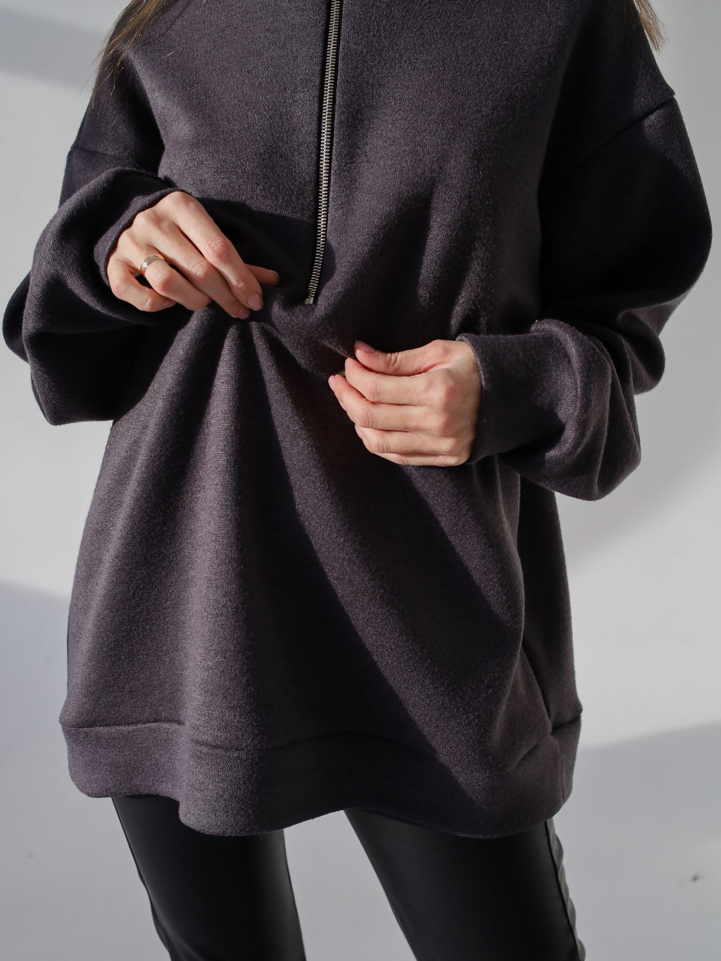 Джемпер трикотажный женский, графит - Inzibe фото 2