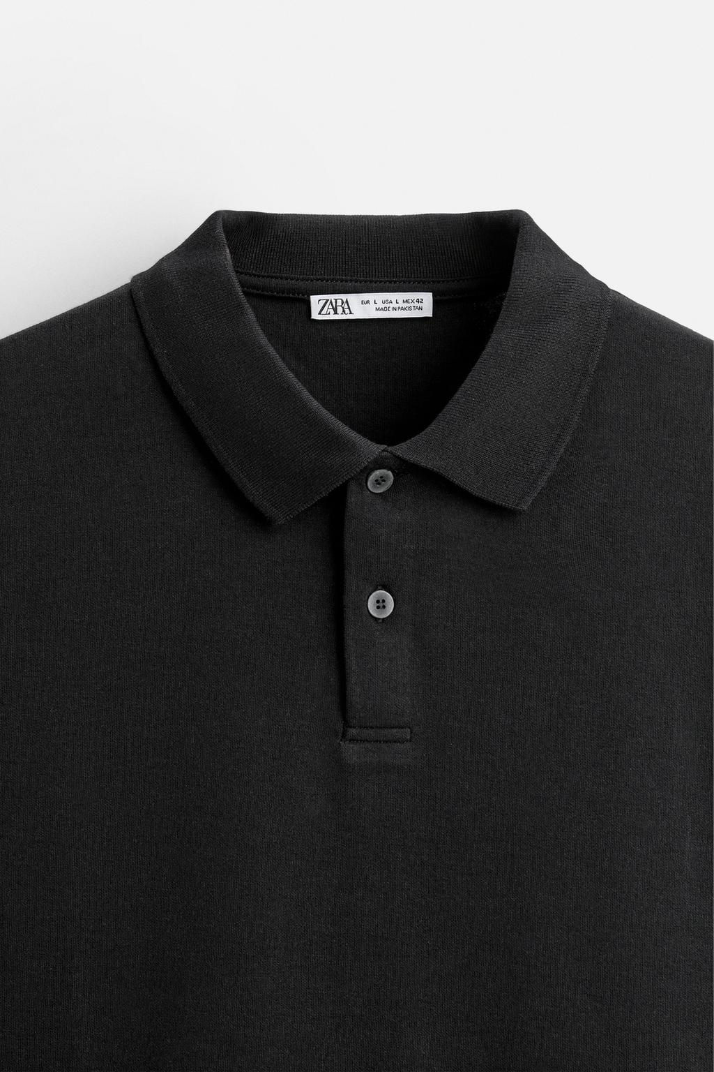 REGULAR FIT INTERLOCK POLO SHIRT - Zara фото 15