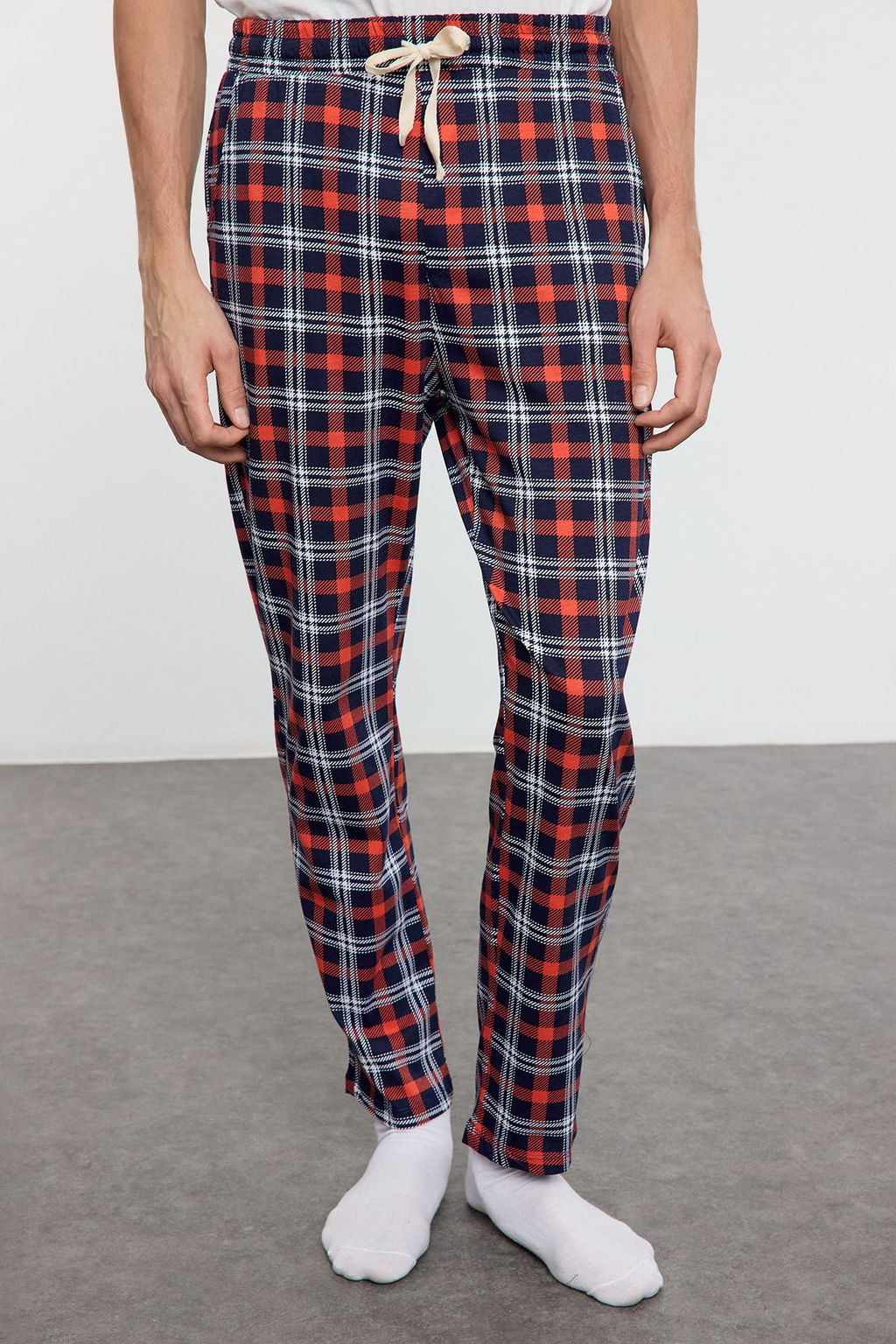 TRENDYOL MAN Ekru Regular Fit Bask?l? Orme Couple/Cift %100 Pamuklu Pijama Tak?m? TMNAW25PT00048 - Trendyolmilla фото 5