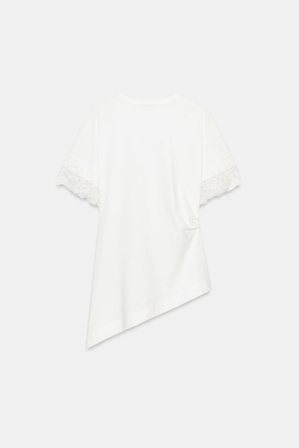 CAMISETA ASIM?TRICA ENCAJE / Blanco - Zara фото 7