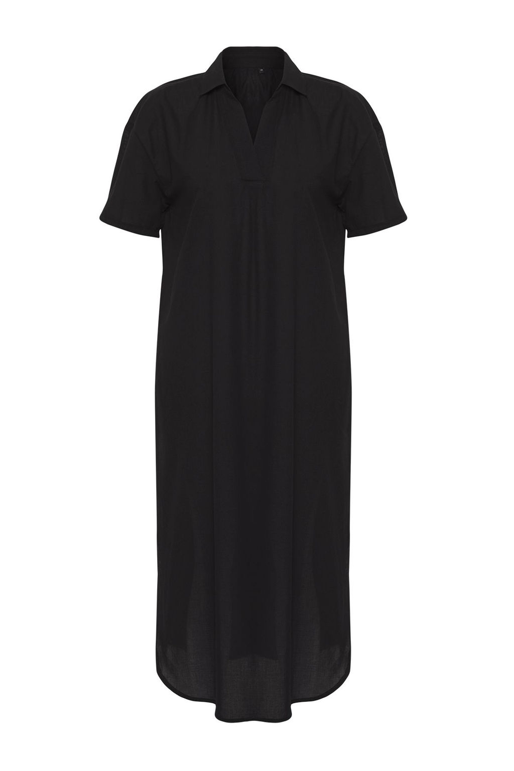 TRENDYOLMILLA Cicek Desenli Midi Dokuma %100 Pamuk Y?rtmacl? Plaj Elbisesi TBESS25EL00050  фото 9