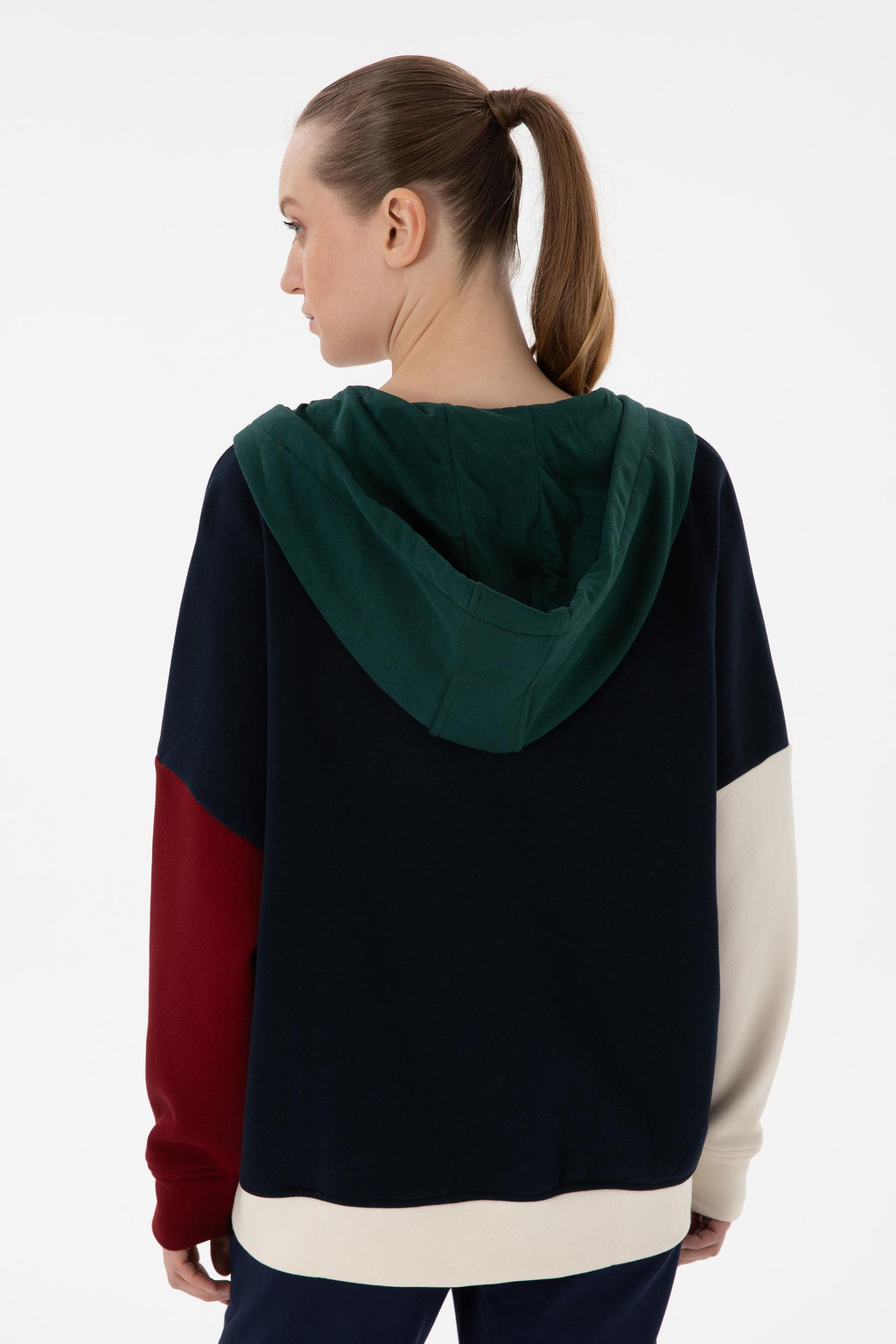 Kad_n Lacivert Sweatshirt Sepette S_rpriz _ndirim - U.s. polo assn фото 5