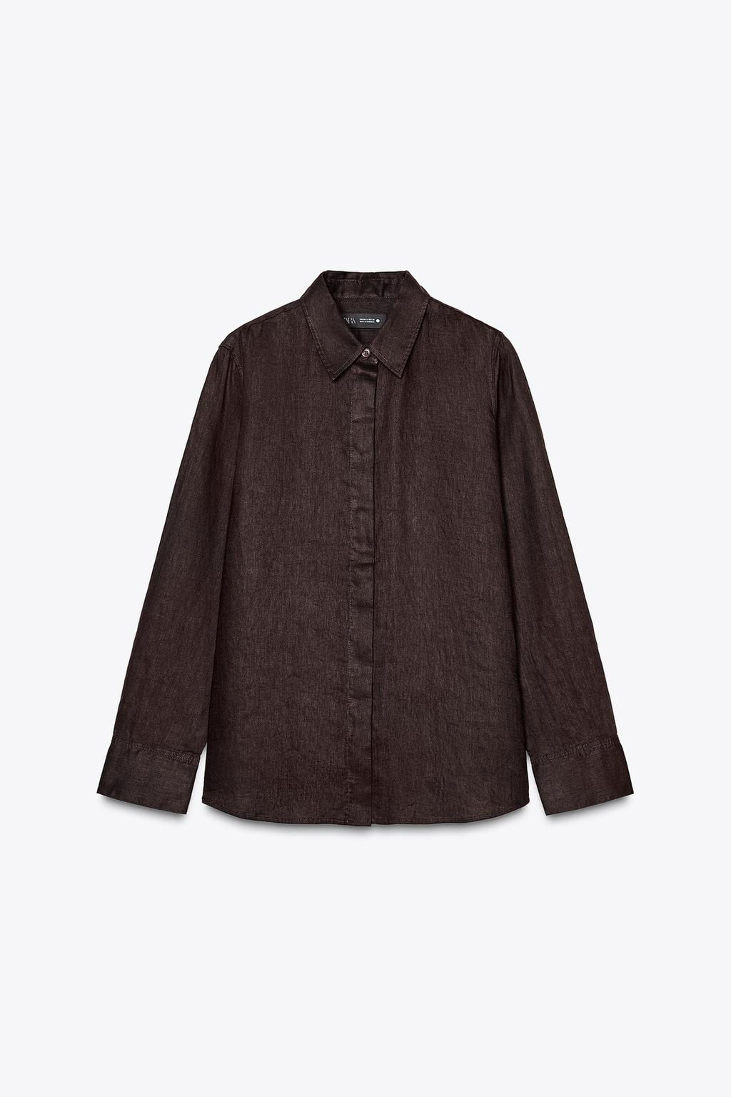 ZW COLLECTION 100% LINEN SHIRT - Zara фото 16