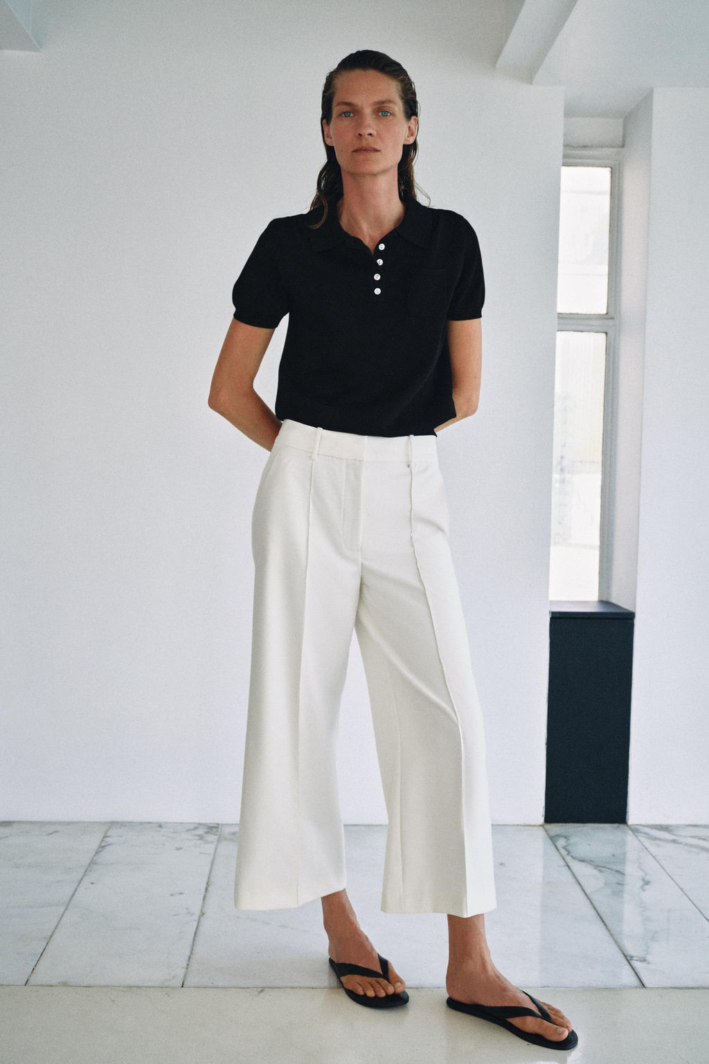PANTAL?N CROPPED ZW COLLECTION / Crudo - Zara фото 3