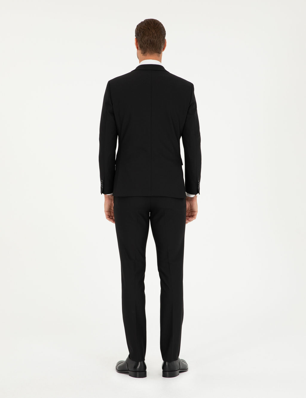 Siyah Slim Fit Yelekli Tak_m Elbise
