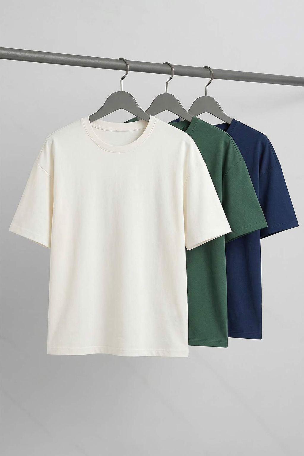 TRENDYOL MAN Siyah-Antrasit-Ekru Oversize/Genis Kesim 3lu Paket %100 Pamuklu T-Shirt TMNSS24TS00026 - Trendyolmilla фото 16