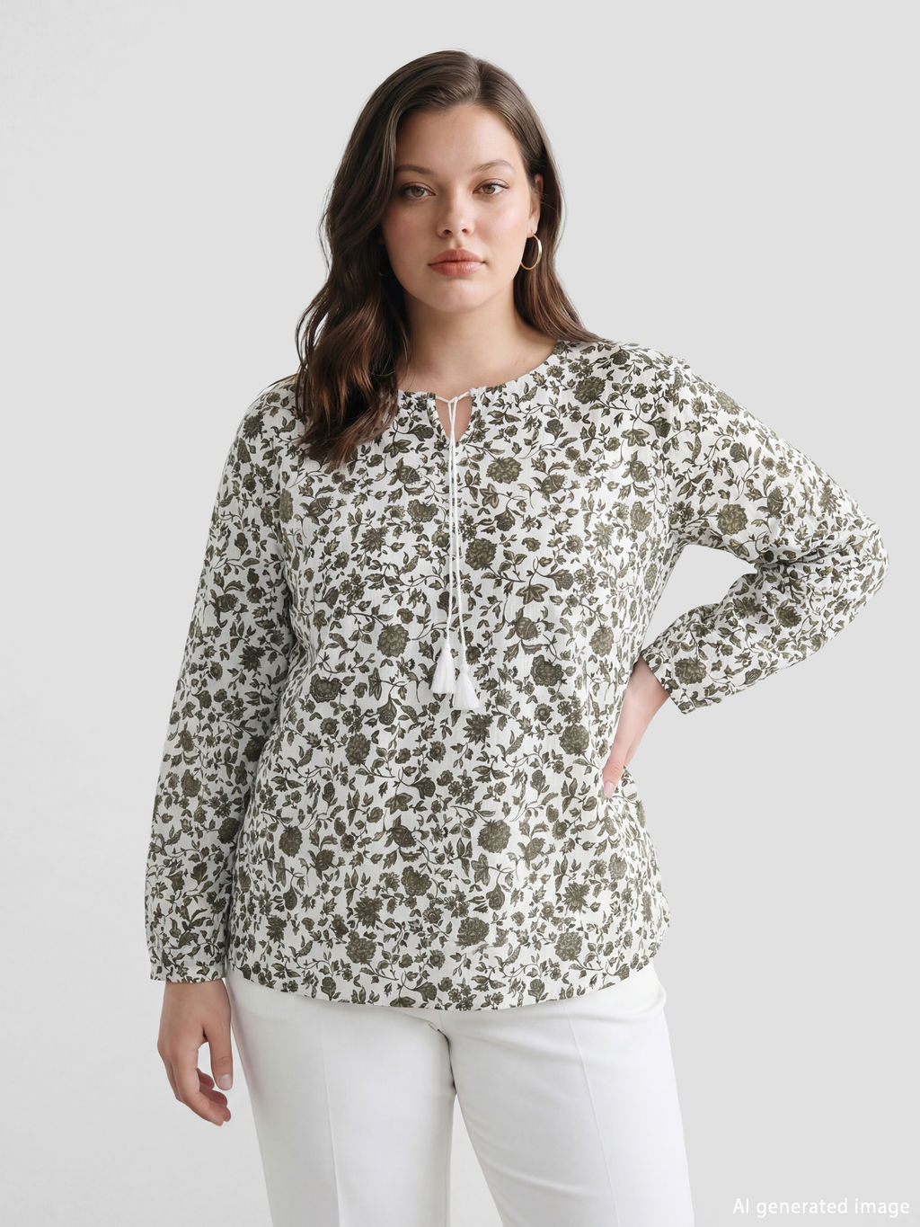 Ba?lamal? Yaka ?i?ekli Bluz