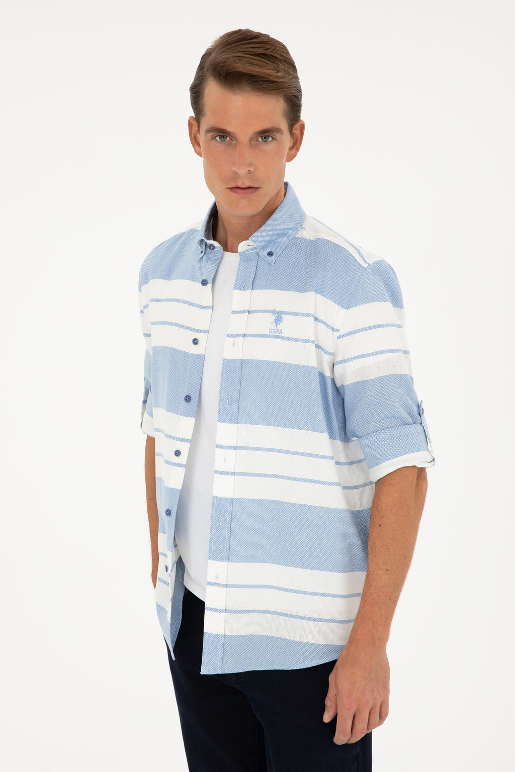 U. S. Polo Assn / Мужская рубашка Saks с длинным рукавом - U.s. polo assn фото 8