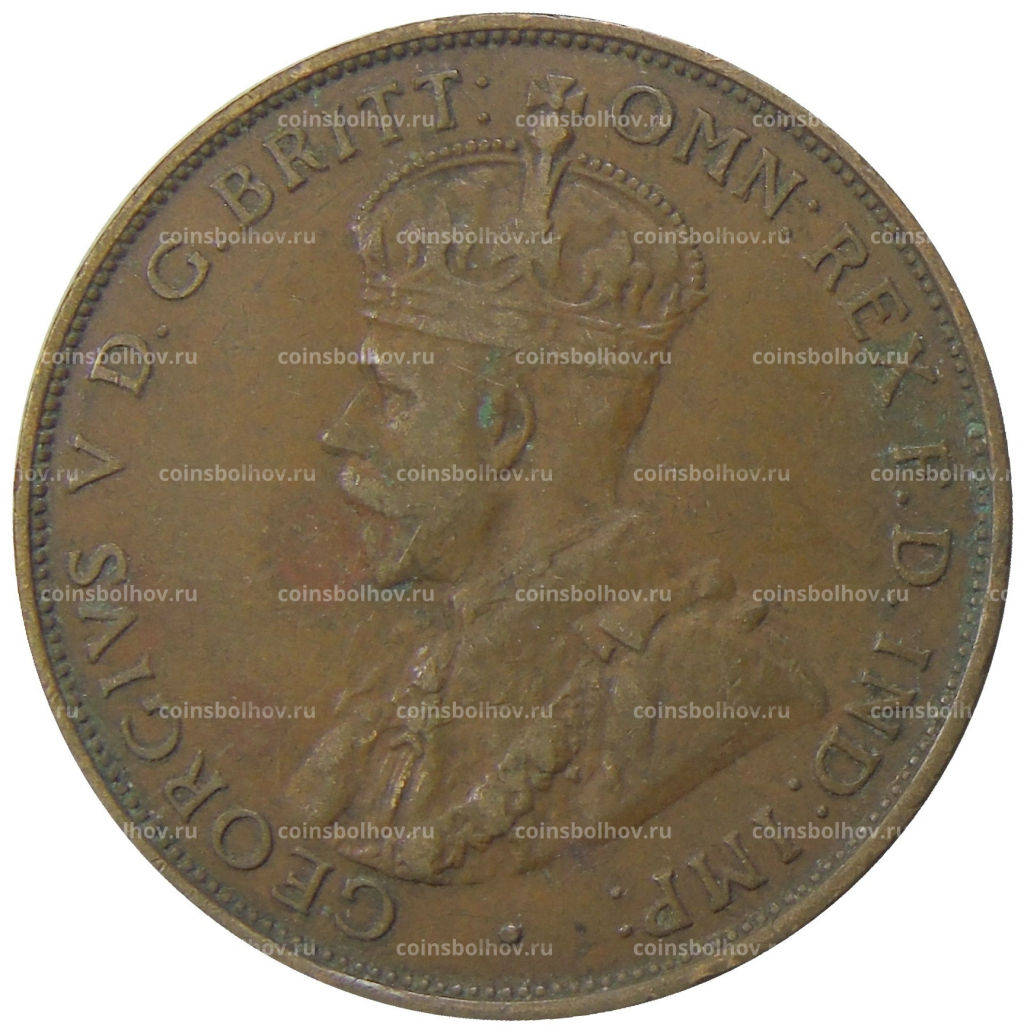 Монета 1 пенни 1933 года Австралия