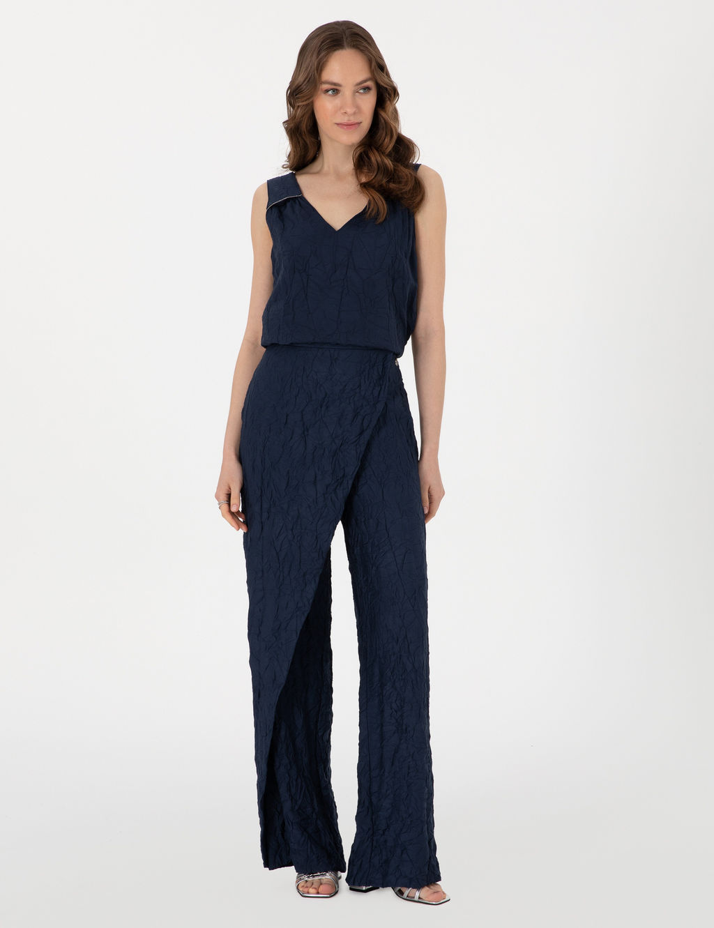 Lacivert Loose Fit Pantolon