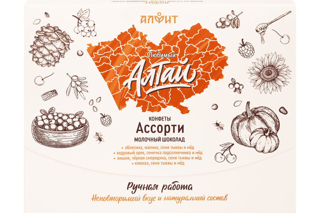 Ассорти НАБОР "Любимый Алтай" молочный шоколад Алфит 7253