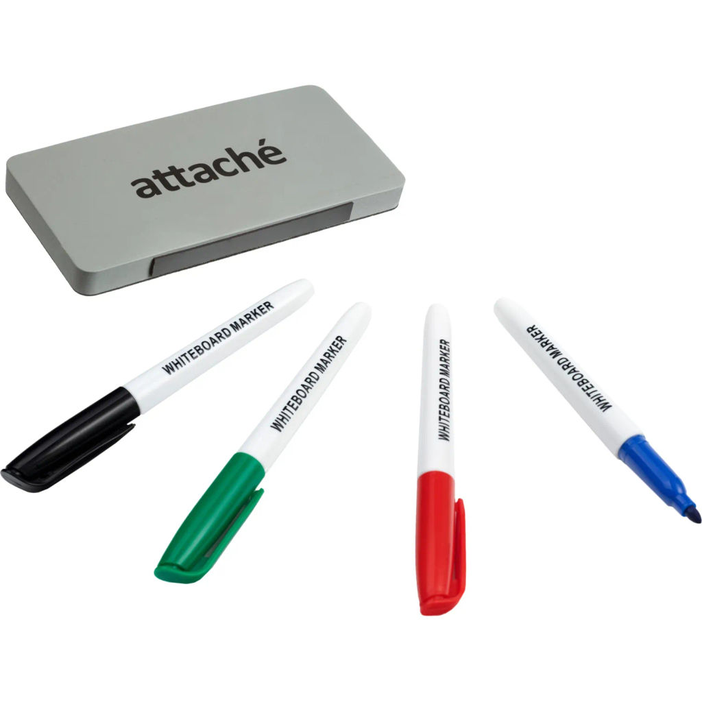 Набор принадлежностей для магнитно-маркерных досок Attache(губка,4 маркера)  фото 2